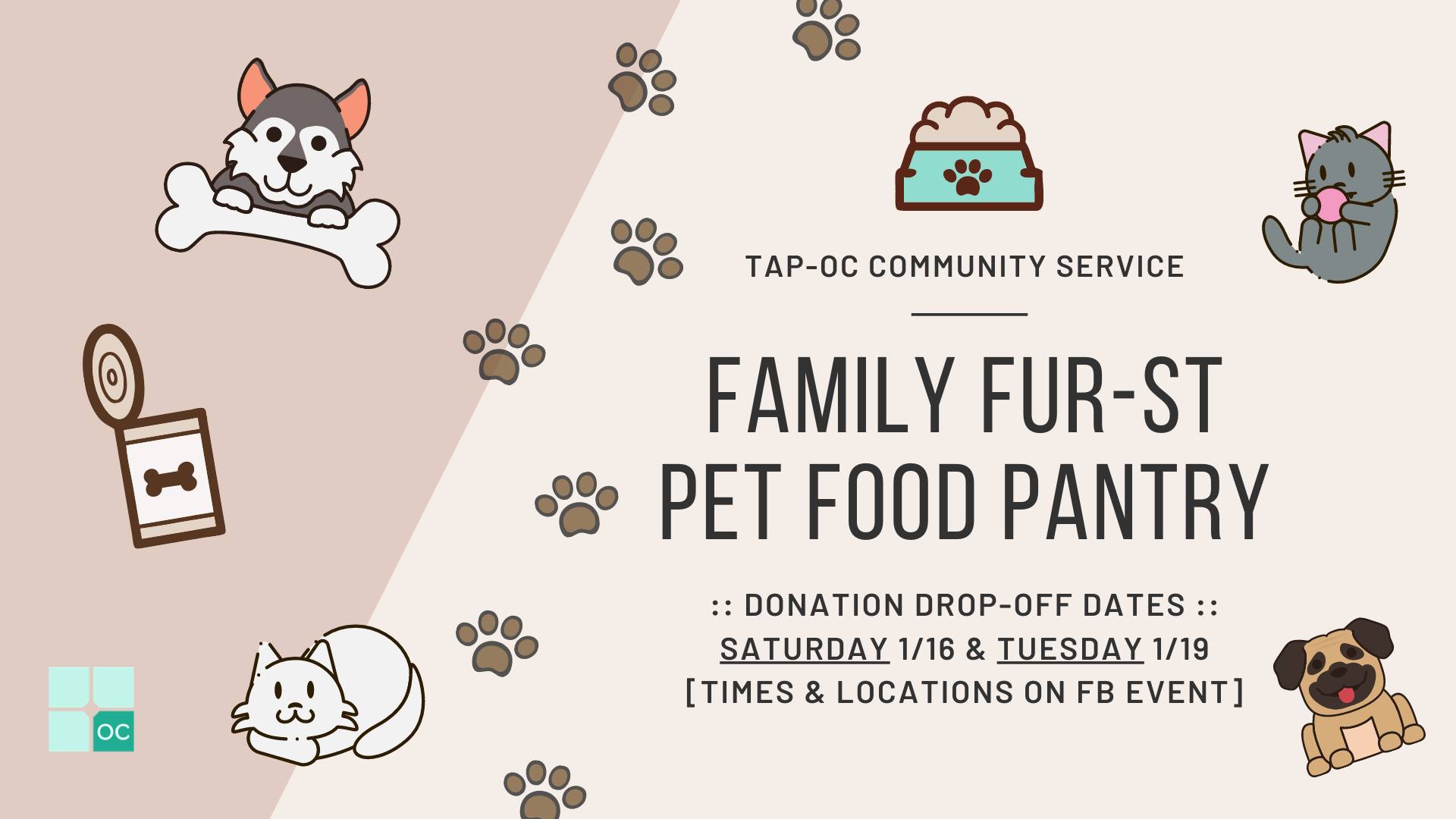 TAP-OC Family Pet Food Pantry