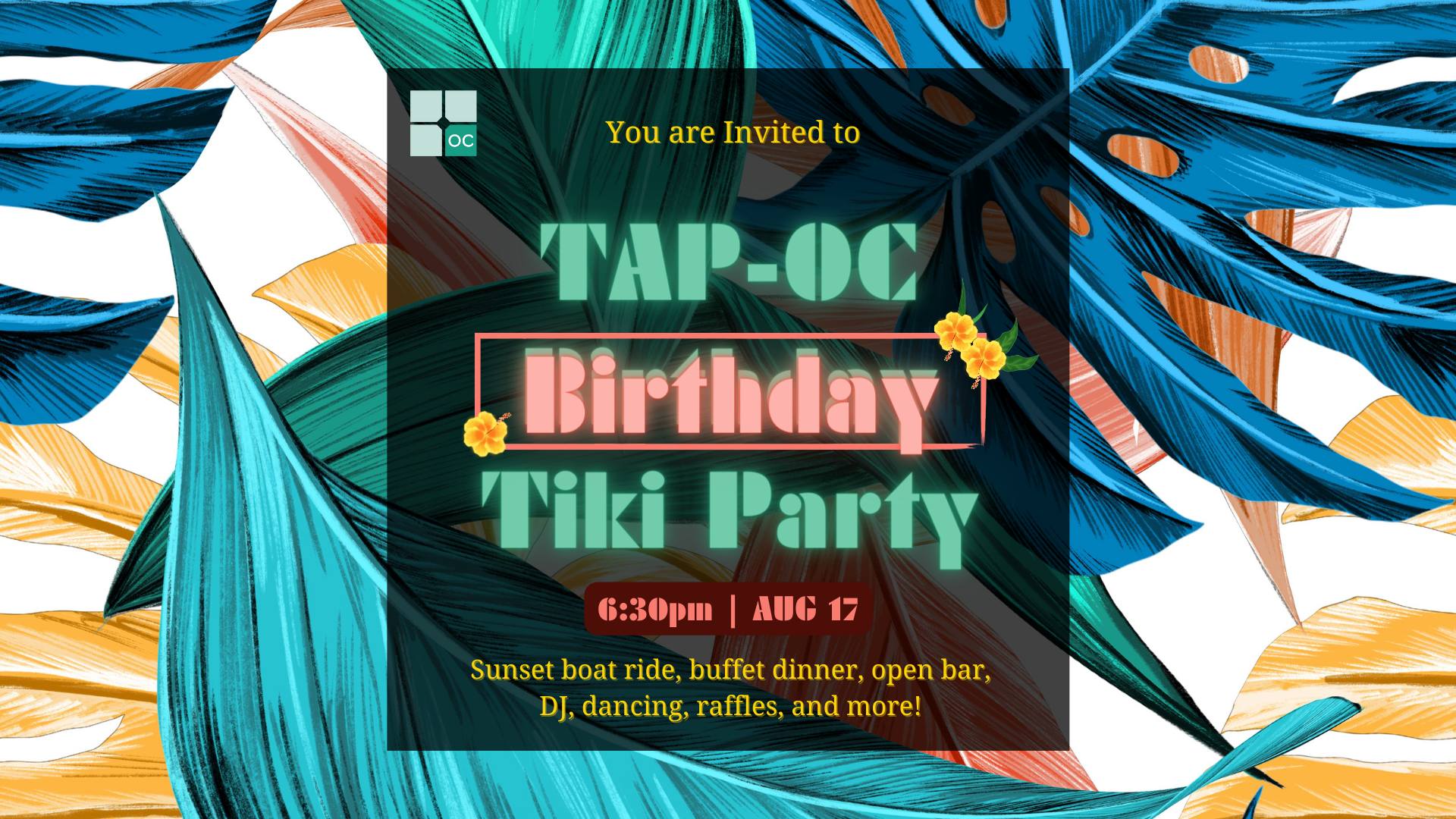 2024 tiki party banner